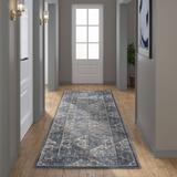 Madison Park 100% Polypropylene Vienna Tiled Border COLOR TBD Area Rug in Blue/Cream - Olliix MP35-7561