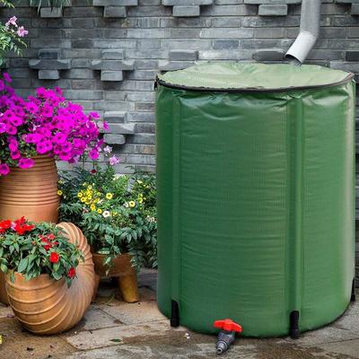 Costway - 200L Regentonne faltbar, Regenwassertank pvc, Regenfass Wassertank Regenwasserfass Image