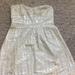 American Eagle Outfitters Dresses | American Eagle Strapless Dress | Color: Cream/Silver | Size: 4