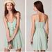 Free People Dresses | Flutter Away Free People Dress Sz M Striped Ruffle | Color: Green/White | Size: M