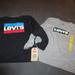 Levi's Shirts & Tops | 2 Pc Levi's Boys Long Sleeve Shirt - Size 5/6 | Color: Black/Gray | Size: 5b