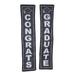 The Party Aisle™ Anissa 2 Piece Polyester 70 x 15 in. House Flag Set in Black/Gray | 69.5 H x 15 W in | Wayfair B261AB8C35184752B1FF394C370197D7