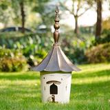 Andover Mills™ Kliebert 30 in x 15.25 in x 15.25 in Birdhouse Metal in Brown/White | 29.75 H x 15.25 W x 15.25 D in | Wayfair