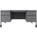 Lorell Fortress Steel Rectangular Teacher Desk Wood/Metal in Gray | 29.5 H x 60 W x 30 D in | Wayfair LLR66946