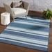 Blue/White 60 x 0.25 in Area Rug - Longshore Tides Devato Indoor/Outdoor Striped Blue/Cream Area Rug (9'X12') | 60 W x 0.25 D in | Wayfair