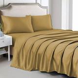 Everly Quinn Emilia Rose Collection Luxury & Silky 4-Piece Sheet Set - 6 Colors Silk/Satin in Yellow | Queen | Wayfair