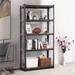 The Twillery Co.® Lundys 71" H x 35.5" W x 16" D 5-Tier Adjustable Metal MDF Storage Rack Shelves Boltless Shelving Wood/Wire/Metal in Black | Wayfair