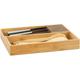 Range-couteaux tiroir bois range-couverts extensible cuisine bambou HxlxP: 6,5 x 38 x 30 cm, nature