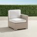 Small Palermo Right-facing Chair in Dove Finish - Sand with Canvas Piping - Frontgate