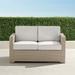 Small Palermo Loveseat in Dove Finish - Indigo with Canvas Piping - Frontgate