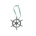 Chrome Ship Wheel Christmas Ornament - 6"