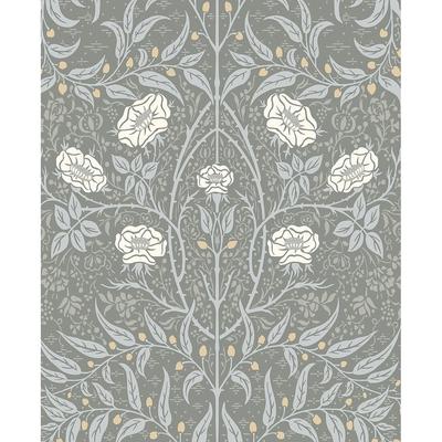 NextWall Stenciled Floral Peel and Stick Wallpaper