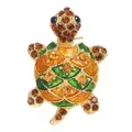 Broche tortue pour robe accessoires belle broche tortue pour fête strass coloré petit Animal