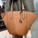 Michael Kors Bags | Michael Kors Portia Small Tote Leather | Color: Brown/Gold | Size: Small