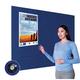 Wonderwall Fully Fire-Resistant Noticeboard - Large Boards with Fixings, 8 Colours to Choose from (Blue, 240 X 120CM)