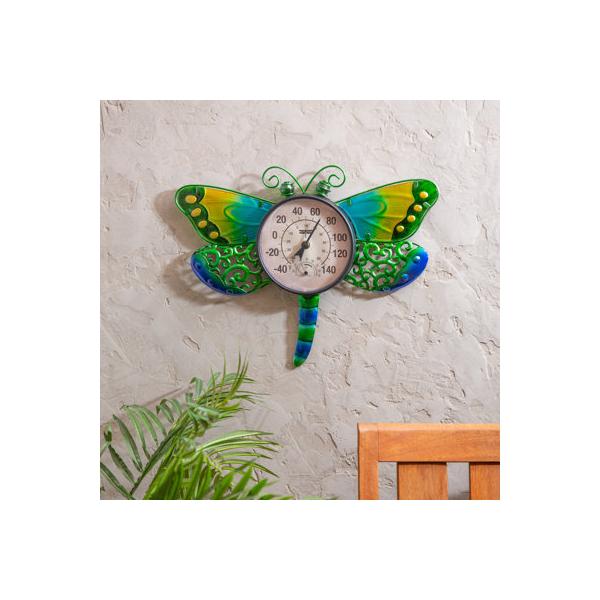 evergreen-enterprises,-inc-dragonfly-indoor-outdoor-wall-thermometer,-rubber-|-13.78-h-x-1.77-w-x-16.35-d-in-|-wayfair-47m1498ecm/