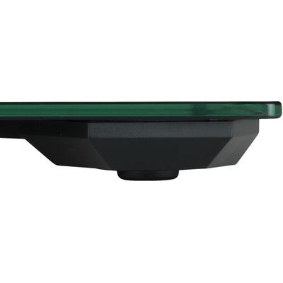 Personenwaage lcd Schwarz, digitale Körperwaage mit LCD-Display, Schwarz, Glas schwarz, Kunststoff Image