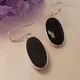 Boucles d'oreilles en Onyx noir Simple pour mariage et fiançailles