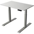 Schreibtisch »Move 2« 100 x 60 cm elektrisch höhenverstellbar silber, Kerkmann, 100x127x60 cm