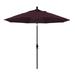 California Umbrella 9' Rd. Aluminum Market Umbrella, Deluxe Crank Lift with Collar Tilt, Bronze Frame Finish, Pacifica Fabric