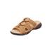 Wide Width Women's Lexy Mule Sandal by Comfortview in Tan (Size 11 W)