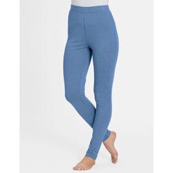 Blair Women's Knit Stretch Leggings - Blue - PL - Petite