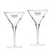 Loras College Duhawks 10oz. 2-Piece Luigi Bormioli Titanium Martini Glass Set