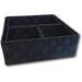 UrbanDesign 4 Piece Fabric Basket Set Fabric in Black | 4 H x 11 W x 11 D in | Wayfair UD-1441Black