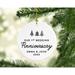 The Holiday Aisle® Our 1St Wedding Anniversary 20XX Christmas Trees Design Ball Ornament /Porcelain in Black | 2.8 H x 2.8 W x 0.01 D in | Wayfair