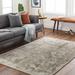 Palanit 6'7" Round Modern Contemporary Bohemian Abstract Charcoal/Deep Teal/Dusty Sage/Gray/Light Beige/Light Gray/Olive/Taupe/Teal/White/Medium Gray Area Rug - Hauteloom