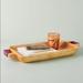 Anthropologie Other | Handcarved Amai Decorative Wood Tray From Anthropologie | Color: Pink/Purple | Size: Os