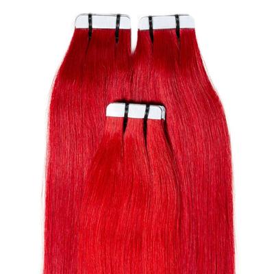 hair2heart Tape Extensions Premium Echthaar #Rot Haarextensions Pink Damen