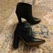 J. Crew Shoes | J Crew Black Leather Heeled Bootie Sz 7.5/8 | Color: Black | Size: 7.5/ 8