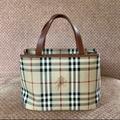 Burberry Bags | Authentic Burberry Haymarket Coated Canvas Handbag | Color: Brown/Cream | Size: Os