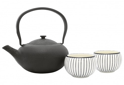BREDEMEIJER Tee-Set Gusseisen/Porzellan Shanxi 1l schwarz 3teilig Image
