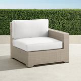 Palermo Right-facing Chair with Cushions in Dove Finish - Rain Resort Stripe Sand, Standard - Frontgate