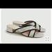 J. Crew Shoes | New J.Crew Florence Glitter Silver Grosgrain Trim Sandal Cross Strap Shoe 6 | Color: Silver | Size: 6