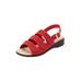 Women's The Sutton Sandal By Comfortview by Comfortview in Hot Red (Size 8 M)