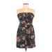 I Love H81 Casual Dress - Sheath: Black Floral Dresses - Women's Size Medium
