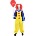 Funidelia | Pennywise Costume– IT for man Horror Movies, Killer clown - Costumes for adults, accessory fancy dress & props for Halloween, carnival & parties - Size M - Yellow
