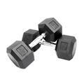 Bestfor Set/Pair of 12.5kg Hex Anti Roll, Rubber Coated, Dumbbells, Home Gym Fitness Exercise Dumbbell Weights For Men and Women for Home Gym Workouts 12.5 kg, With Comfortable Grip and Exercise Chart