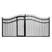 ALEKO Vienna Steel Dual Swinging Driveway Gate w/ Pedestrian Gate Metal in Black | 72 H x 144 W x 3.2 D in | Wayfair DGP12VIENNA