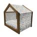 East Urban Home Blue Wood Dog House Wood House in Brown | 25.59 H x 29.53 W x 21.65 D in | Wayfair 0893CF1624A343CEB100D7C97BD1377E