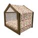 East Urban Home Yellow Wood Dog House Wood House in Brown | 32.28 H x 39.37 W x 28.35 D in | Wayfair B13920DDDFA245349E17C739D43028CF