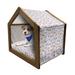 East Urban Home Blue Wood Dog House Wood House in Brown | 22.44 H x 23.62 W x 17.72 D in | Wayfair 87B690AB6E6745FC9AE61532295FFFFF