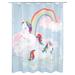 Zoomie Kids Jeth Unicorns & Rainbows Single Shower Curtain Polyester in Blue | 72 H x 70 W in | Wayfair 1F95FE3B6F1841C59870BF8A0807B605