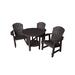 Longshore Tides Oldroyd Round 3 - Person 35.5" Long Outdoor Dining Set Plastic in Brown | 35.5 W x 35.5 D in | Wayfair