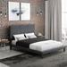 Latitude Run® Kylise Platform Queen Size Bed w/ 2 USB Ports Performance Fabric/Upholstered in Gray | 43.75 H x 63 W x 81.5 D in | Wayfair