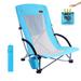 Arlmont & Co. Damyn Folding Beach Chair Metal in Blue/Indigo | 31.5 H x 22.5 W x 27.2 D in | Wayfair B807D7F756B840CCA5C4305A7C16C2E0