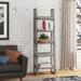 Wade Logan Muge 76" H x 24" W Etagere Bookcase Wood in Gray | 76 H x 24 W x 14.5 D in | Wayfair 1461F25F336F46AC98AD5ADFB237DBC0